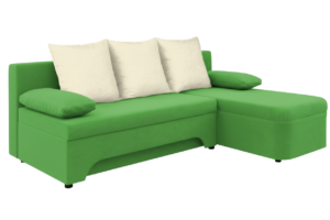 Γωνιακός καναπές Lamor-Πράσινο - Λευκό