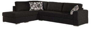 Γωνιακός καναπές Must-Δεξιά-295φ 230β εκ.-Μαύρο