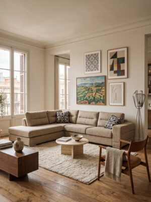 Γωνιακός καναπές Caza-Δεξιά-280φ 220β-Sand