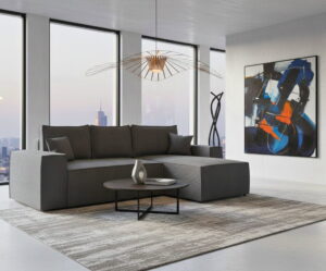 Γωνιακός καναπές Malaga mini I-Gkri Skouro-Δεξιά